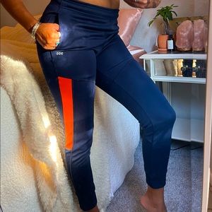 Navy Blue & Orange Joggers